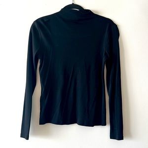 Ann Taylor black mock neck long sleeve size S